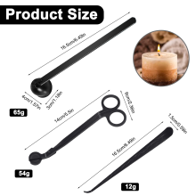 Adding Candle Effect Kit, Quality Craftsmanship Design for Charming Life Accessories, High-Quality Stainless Steel Wick Trimmer & Snuffer & Dipper