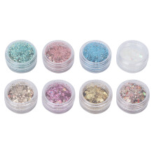 Polvo para manicura Nail Art con propiedades resistentes a los disolventes. Purpurina mezclada a medida para looks llamativos en festivales.