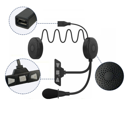 Motorradhelm-Headset Bluetooth 5.2 Black 1