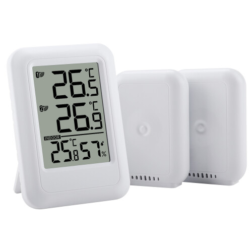 Wireless Indoor Outdoor Digital Thermometer with 2 Sensors