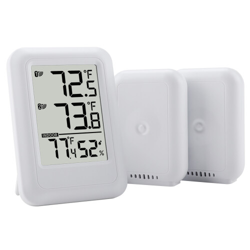 Wireless Indoor Outdoor Digital Thermometer with 2 Sensors 1