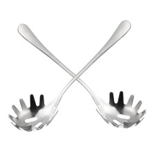 2pcs Stainless Steel Pasta Server with Teeth Spaghetti Spoon for Noodle Serving Home and Restaurant