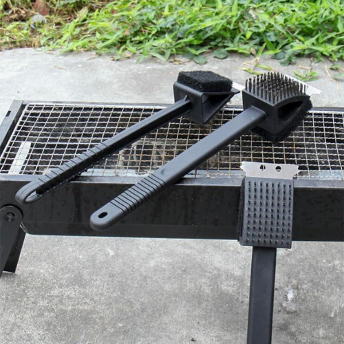 Three in One BBQ Brush Grill Maintenance Tool Ergonomic Handle Durable Materials 1