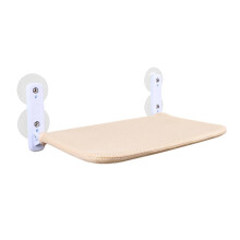 Cat Window Bed Hammock Cat Window Seat With Suction Cups Folding Perch Hanging Bed Beige 52x30 cm Holds Up To 12 Lbs