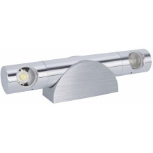 Aplique de parede com luzes multicoloridas, ajustável e giratória, ideal para quarto, sala de estar e escritório.