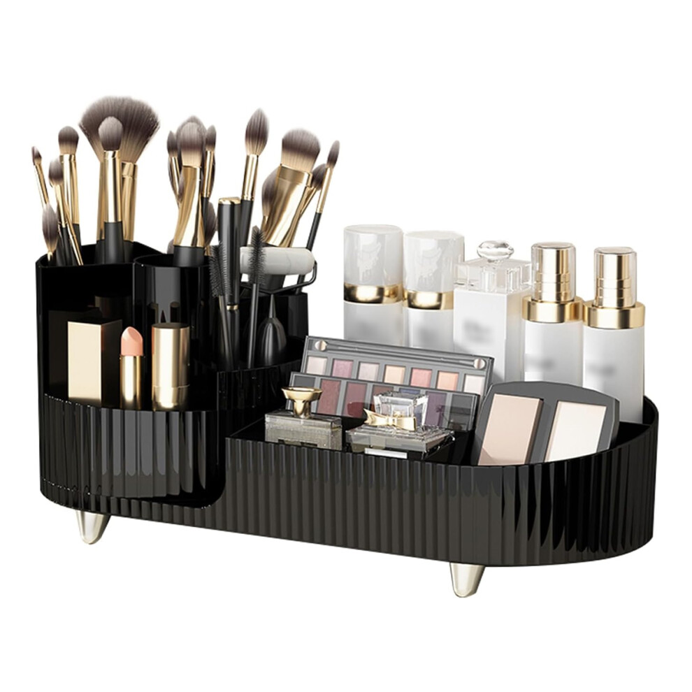 Makeup Brush Holder, Elegant Design & Space Saving for Your Beauty Corner, 360 Degree Rotation for Quick Access
