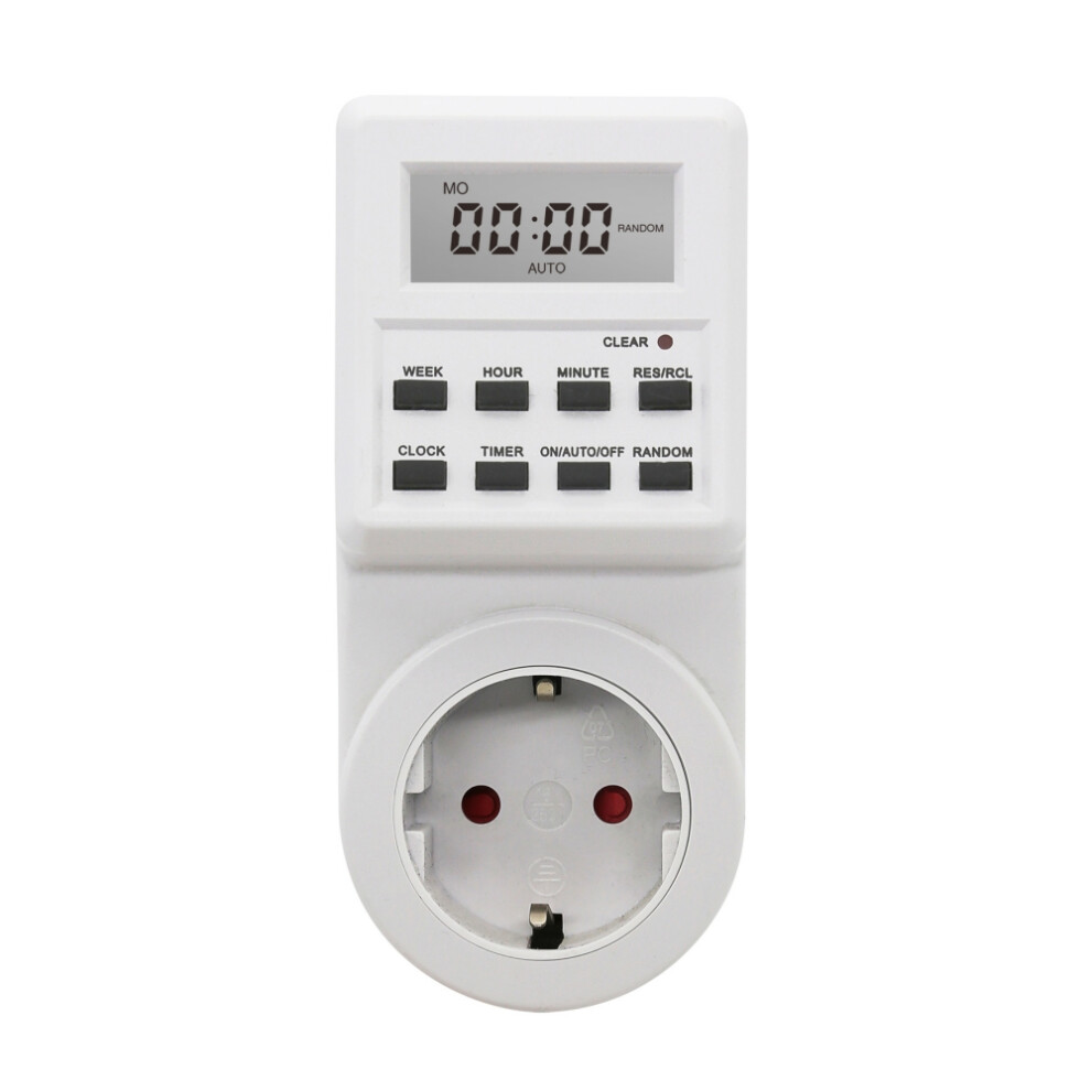 Programmable Timer Switch With Advanced Technology And High Quality Design, Eu Plug Timer Ensures Safe And Efficient Power Management 9358999507712