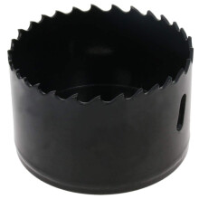 Hulsav med ren kant, robust BI-metalbor til træ, plastik, gipsvæg, glat skæring, sort, 71 mm diameter