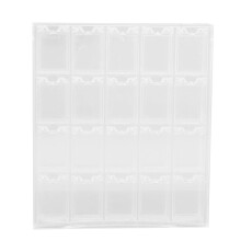 Nagelorganizer met 20 vakken, transparante acryl opbergdoos met afneembaar deksel, stof- en waterbestendig ontwerp voor nagelbenodigdheden.