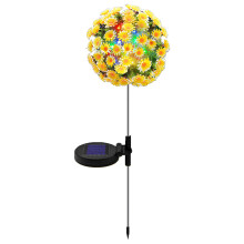 Leuchtende Solar-Dekoblumen, Solar-Gartenstecker für Gartenwege, wasserdichte Mosaik-Solarleuchten, automatische Ein-/Ausschaltfunktion
