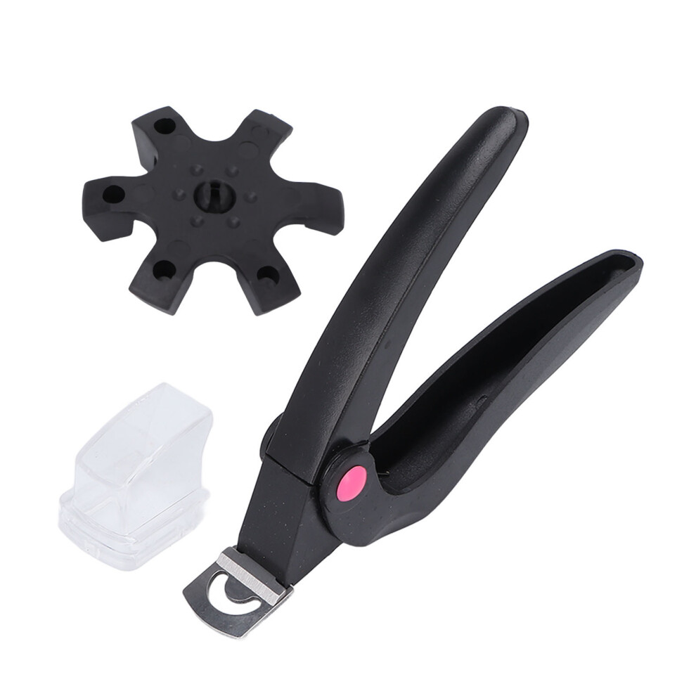 Triple Cuts Adjustable Nail Tip Cutter With Dial Measure Sharp Blade Nail Clippers For Acrylic Nails Featuring Debris Collector And Ergonomic Curve