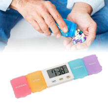 Grande boîte à médicaments électronique avec minuterie, détachable et lavable