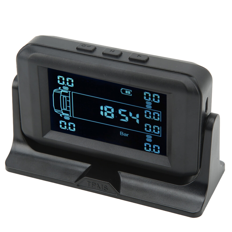 Wireless 6 Wheel Tpms Ip67 Waterproof With Solar Power High/Low Pressure Alarm 7611371542124