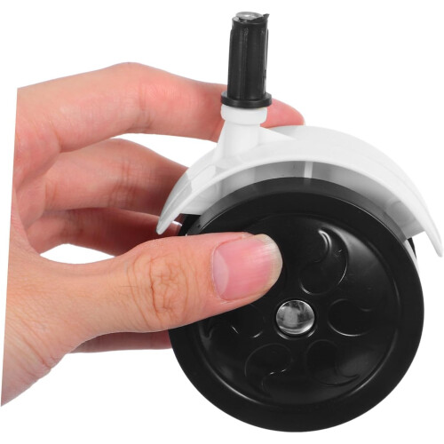 4PCS Silent Stroller Wheels Detachable Swivel Caster Replacement With Straight Insert Socket For Pram Walker Trolley 2