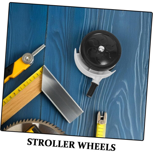 4PCS Silent Stroller Wheels Detachable Swivel Caster Replacement With Straight Insert Socket For Pram Walker Trolley 1