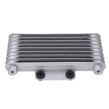Motorcycle Oil Cooler 8 Row Silver 125ml for GY6 125CC-250CC Engines