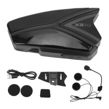 Motorcykel Bluetooth-kommunikationssystem Fuld Duplex Intercom Hi-Fi Stereohøjttaler Vandtæt Trådløst Headset til Hjelme Kompatibel med