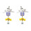 Bow Earring Christmas Candy Drop Dangle Earrings-ear clip style 1