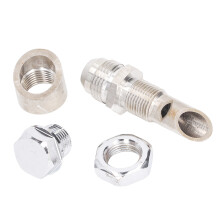 E VAC Exhaust Kit 10AN Bung & Angled M18 O2 Insert Stainless Steel