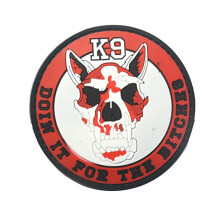 K9 Doin It For The Bitches Airsoft Patch PVC Morale Patch Red Paintball Gear
