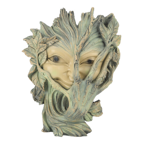 Πλακέτα τοίχου Celtic Greenman εμπνευσμένη από τη φύση, αδιάβροχη ρητίνη, χειροποίητη,