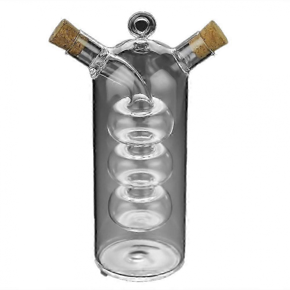 A Double-Layer, 2-In-1 Sauce And Oil Bottle, A Vinegar Glass Bottle And A Condiment Seasoning Sealed Kitchen Storage Solution. 3807464160670