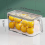 A22025 Kitchen Refrigerator Storage Box Fridge Organizer With Lids And Handles Fruit Boxes Drain Basket Storage Containers Pantry 1