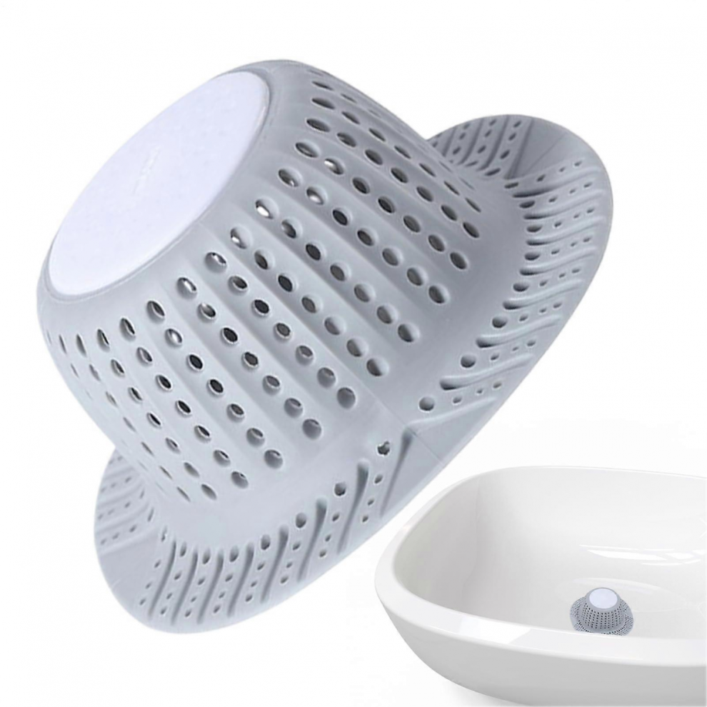 Silicone Sink Strainer Hair Catcher, Foldable Anticlogging Drain Cover For Kitchen And Bathroom 3807464161110