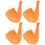 Realistic Chicken Leg Simulation Toy for Decoration 8Pcs Orange PVC Set 5