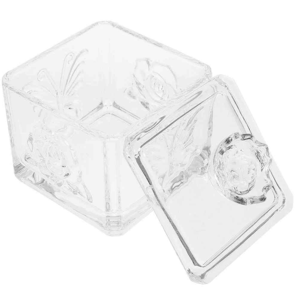 Glass Canister For Storage Kitchen Airtight Jar Embossed Glass Design 5008878122256