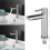 Robinet de lavabo en acier inoxydable argenté, eau froide simple 3