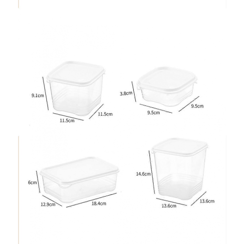 Pcs Kitchen Fridge Multi-Size Crisper Box Fruit & Vegetable Dustproof Sealed Storage Box For Freezer Room Storage Box-16262 1