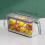 A62025 Kitchen Refrigerator Storage Box Fridge Organizer With Lids And Handles Fruit Boxes Drain Basket Storage Containers Pantry 1