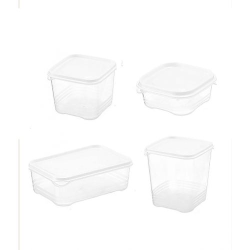 Pcs Kitchen Fridge Multi-Size Crisper Box Fruit & Vegetable Dustproof Sealed Storage Box For Freezer Room Storage Box-16262