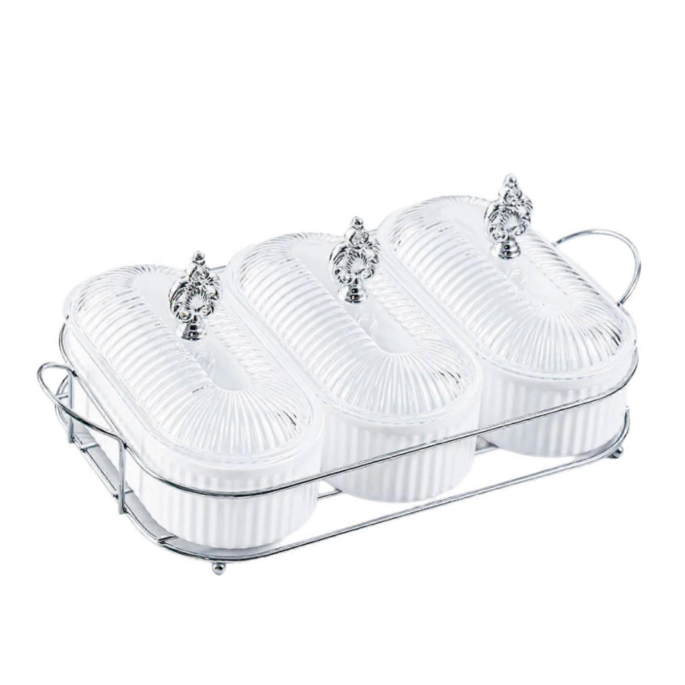 Whitemulti Compartment Snacks Storage Container With Clear Lid For Dry Fruits Nut And Snacks Sustainable Plastic Kitchen Organizers 8385827158410