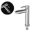 Robinet de lavabo en acier inoxydable argenté, eau froide simple 2