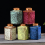 Sealed Jar Tea Jars with Lids Kitchen Use Blue 7x7x11.3cm Dust Prevention 1Pcs 5