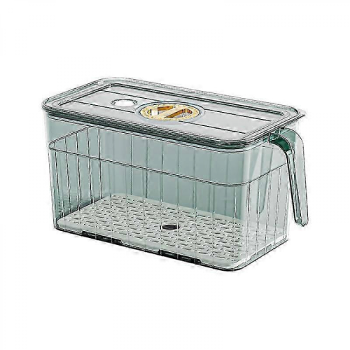 A32025 Kitchen Refrigerator Storage Box Fridge Organizer With Lids And Handles Fruit Boxes Drain Basket Storage Containers Pantry 1