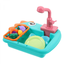 Spielküche für Kleinkinder mit Geschirrspüler, Wasserspielzeug & Küchenzubehör, 1 Set