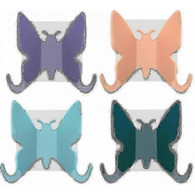 4-Pack Shower Hooks with Suction Cup Holders for Bath Accessories Organization