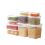 Pcs Kitchen Fridge Multi-Size Crisper Box Fruit & Vegetable Dustproof Sealed Storage Box For Freezer Room Storage Box-16262 3