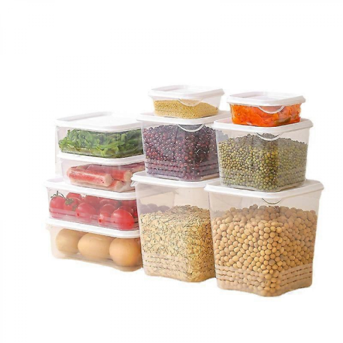 Pcs Kitchen Fridge Multi-Size Crisper Box Fruit & Vegetable Dustproof Sealed Storage Box For Freezer Room Storage Box-16262 2