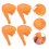 Realistic Chicken Leg Simulation Toy for Decoration 8Pcs Orange PVC Set 4