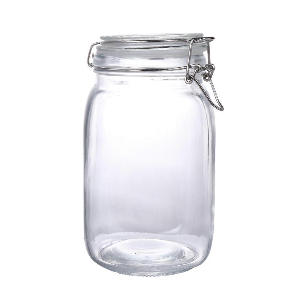 Glass Storage Can Airtight Jar For Kitchen Use 1500Ml Transparent 8385827160178