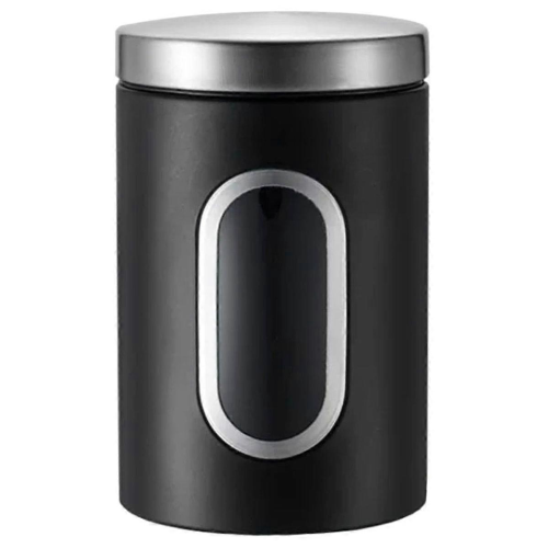 1Pcs Coffee Canister Stainless Steel Storage Jars with Visual Window Kitchen Storage Coffee Bean Te