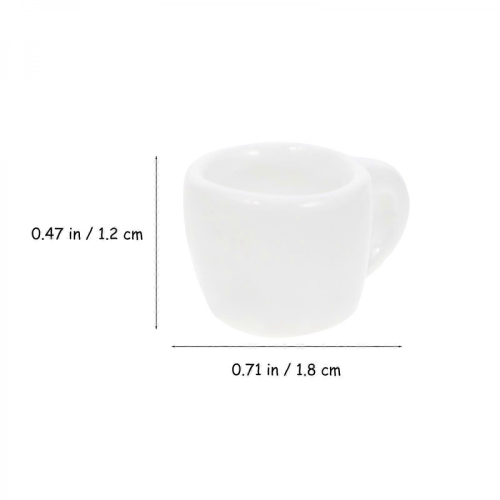 Mini Ceramic Mug Mini Coffee Cups for Decoration 8Pcs Kids Kitchen Toys 1