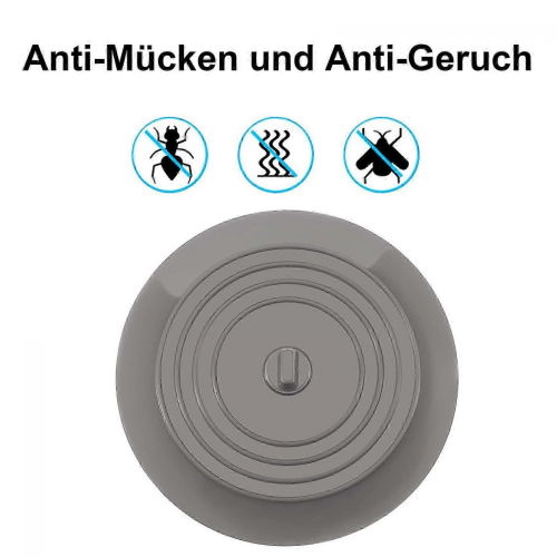 26-27 Drain Plug, Silicone Bath Plug, Drain Cover for Kitchen Bathroom (Grey) 2