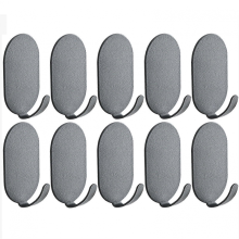 10PCS Heavy Duty Adhesive Wall Hooks with Strong Adhesive Backing for Kitchen and Home Use