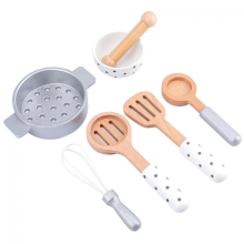 25-26 DIY Kinderküchenspielzeug, Holzküche & Lebensmittel Set zum Kochen & Spielen