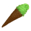 Ice Decorations Artificial Ice Cream Toy Model Green Cone .00X6.00X6.00CM 1Pack 1